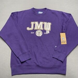 James Madison Dukes‎ Sweatshirt Mens Small Purple NCAA College Crewneck Pullover